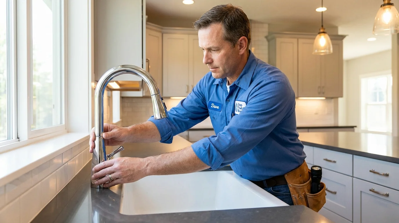 Kitchen faucet installation by Johns Plumbing LLC in Foley
